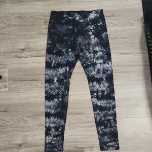 Wild Fable Ankle Leggings Womens S Black White Tie Dye Stretch Elastic Waist
